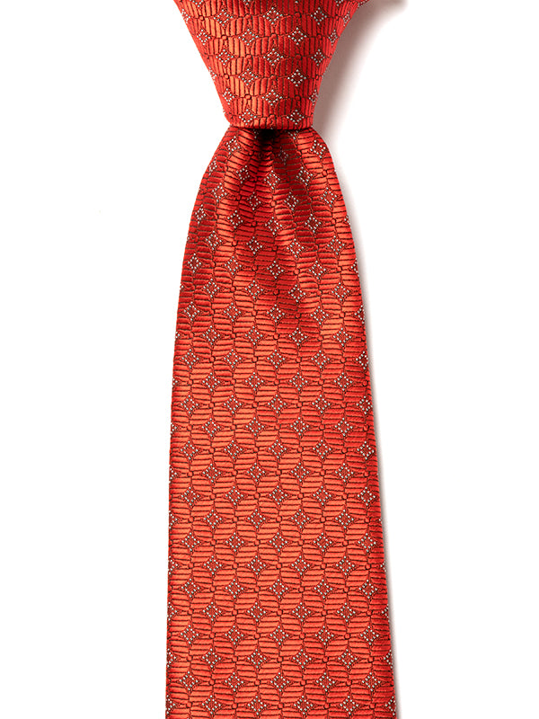 Florentine Minimal Dark Red Silk Tie