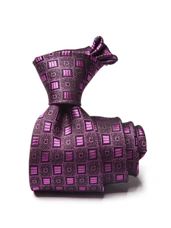 Florentine Minimal Dark Pink Silk Tie