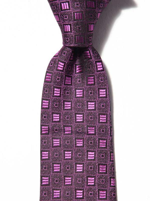 Florentine Minimal Dark Pink Silk Tie