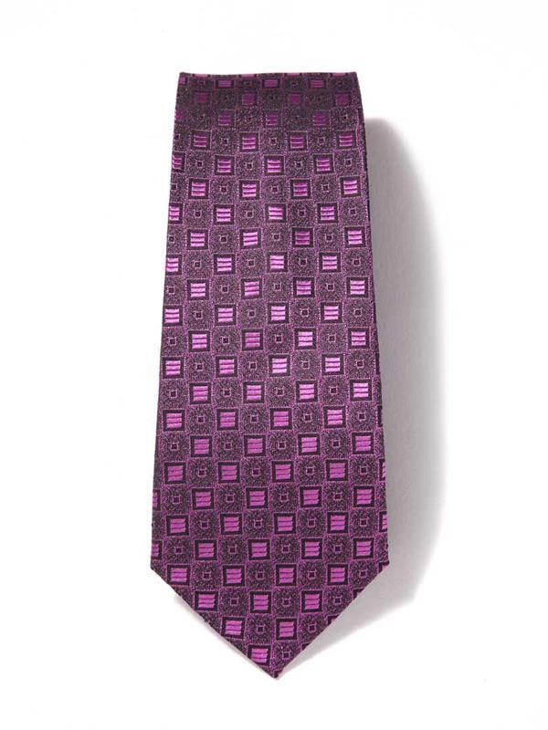Florentine Minimal Dark Pink Silk Tie