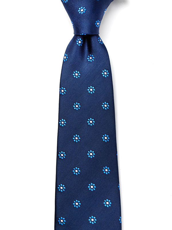 Florentine Minimal Navy Silk Tie
