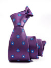 Florentine Minimal Dark Purple Silk Tie