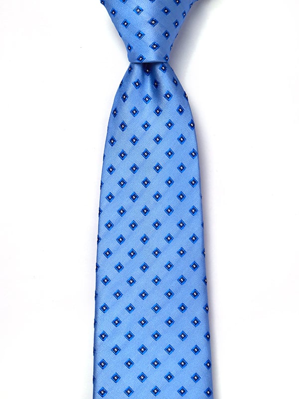 Florentine Minimal Light Blue Silk Tie