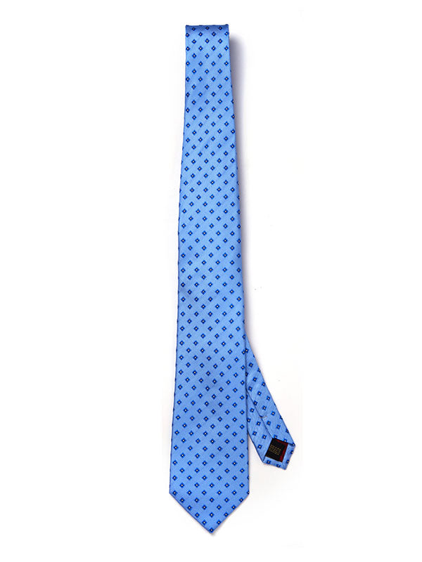 Florentine Minimal Light Blue Silk Tie