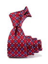 Florentine Minimals Dark Red Silk Tie