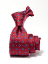 Florentine Minimal Dark Red Silk Tie