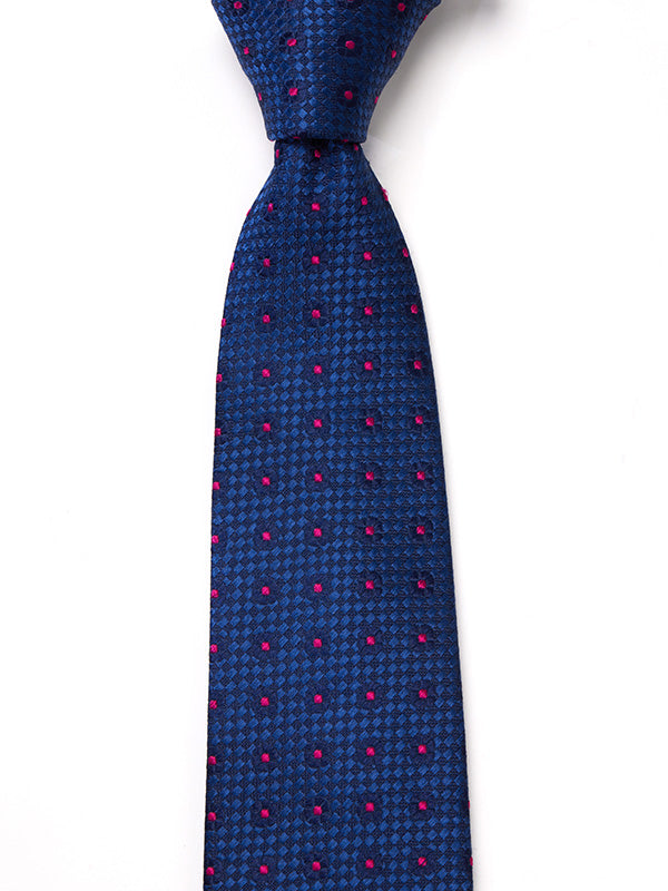 Florentine Minimal Navy Silk Tie