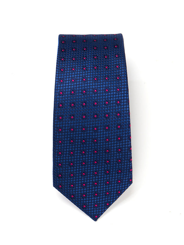 Florentine Minimal Navy Silk Tie
