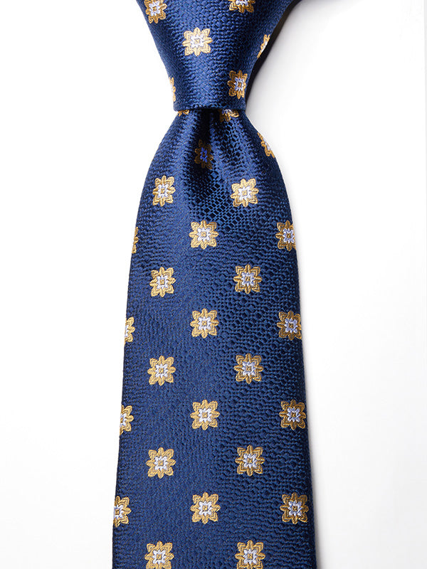 Florentine Minimal Navy Silk Tie