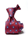 Florentine Minimal Dark Red Silk Tie