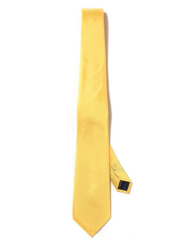 Kingston Plain Light Yellow Microfibre Tie