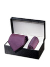 Panaro Structure Medium Maroon Silk Tie With Matching Pocket Square