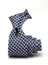 Saglia Printed Navy Silk Tie