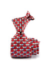 Saglia Printed Medium Maroon Silk Tie