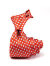 Saglia Printed Dark Orange Silk Tie