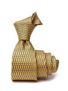 Saglia Printed Dark Gold Silk Tie