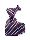 Sicilia Striped Dark Maroon Silk Tie