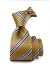 Sicilia Striped Dark Gold Silk Tie