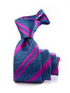 Sicilia Striped Dark Blue Silk Tie