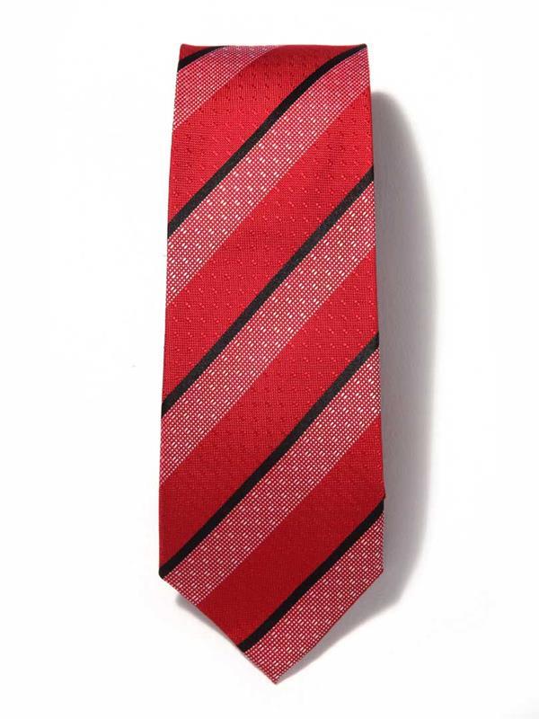 Sicilia Stripe Dark Red Silk Tie