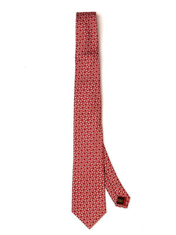 Torino All Over Medium Maroon Silk Tie