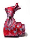 Torino All Over Medium Red Silk Tie