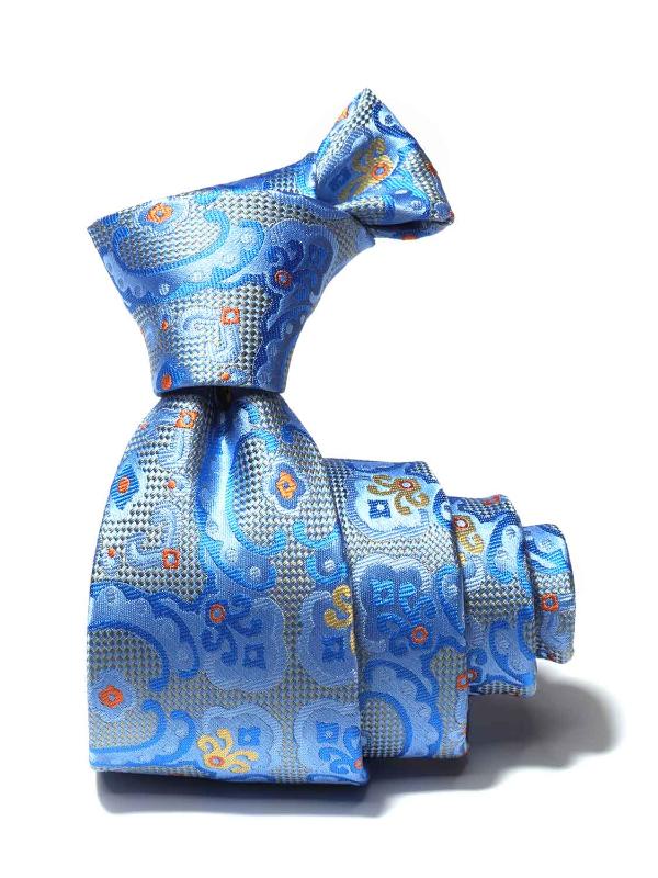 Torino All Over Light Blue Silk Tie