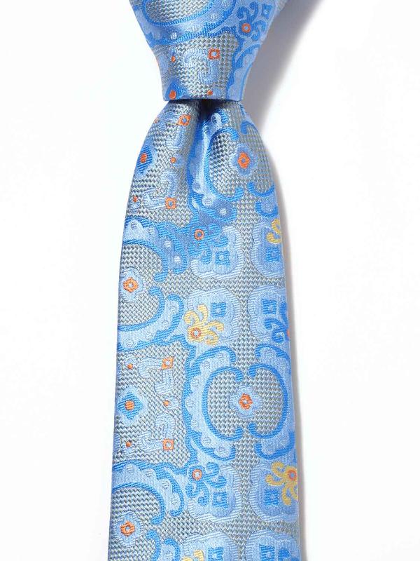 Torino All Over Light Blue Silk Tie