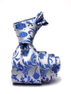 Torino All Over Medium Blue Silk Tie