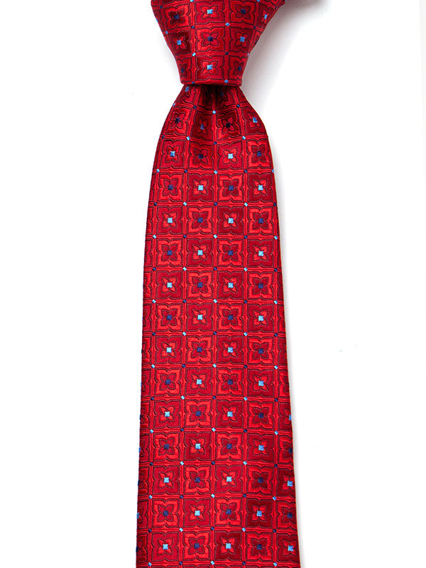 Torino All Over Dark Maroon Silk Tie