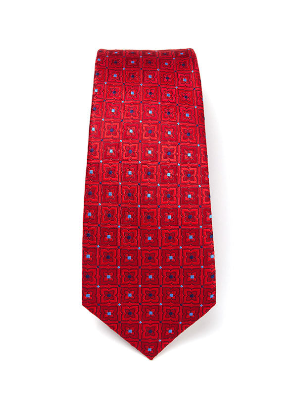 Torino All Over Dark Maroon Silk Tie