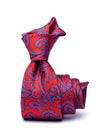 Torino All Over Dark Red Silk Tie