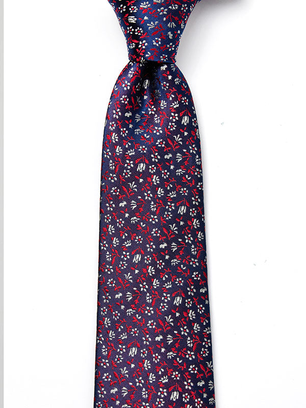 Torino All Over Dark Red Silk Tie
