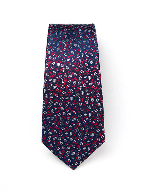 Torino All Over Dark Red Silk Tie