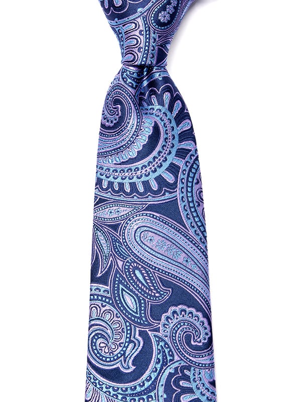 Torino All Over Medium Purple Silk Tie