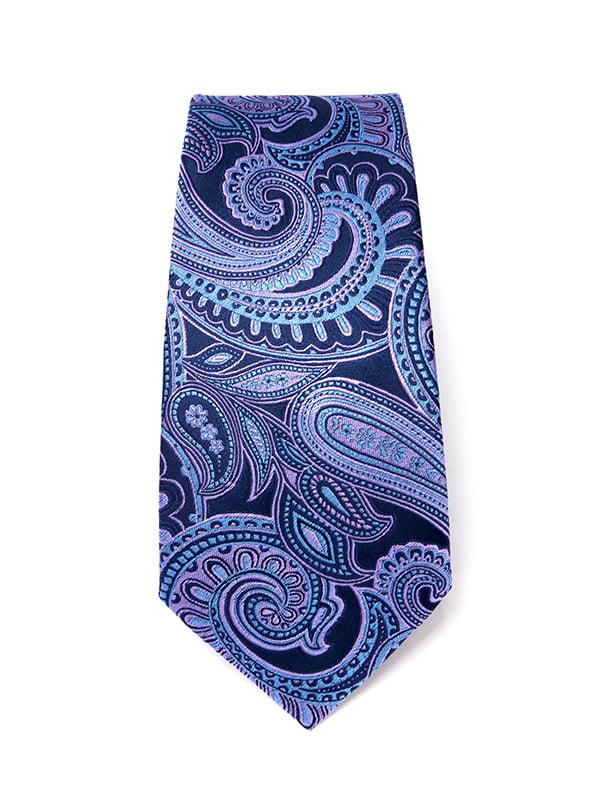 Torino All Over Medium Purple Silk Tie
