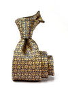 Torino All Over Dark Gold Silk Tie