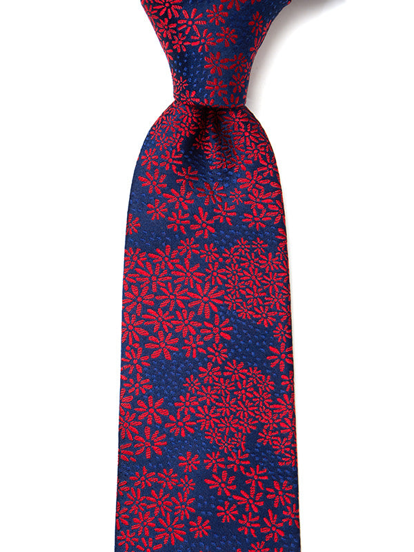 Torino All Over Dark Red Silk Tie