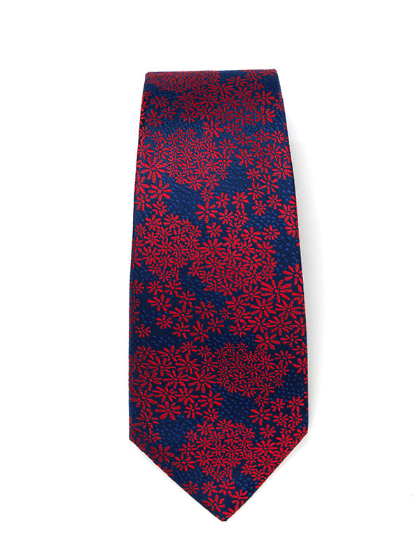Torino All Over Dark Red Silk Tie