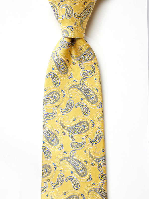 Torino All Over Dark Gold Silk Tie