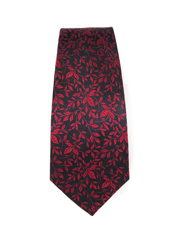 Torino All Over Medium Maroon Silk Tie