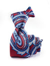 Torino All Over Dark Red Silk Tie