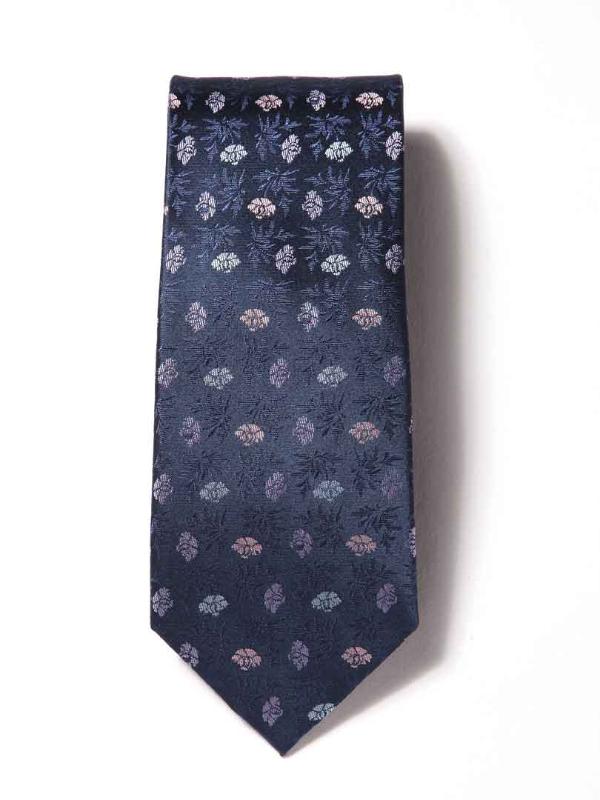 Torino All Over Navy Silk Tie