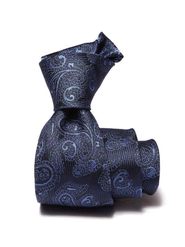 Torino All Over Navy Silk Tie