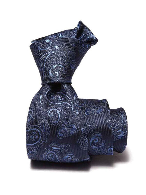 Torino All Over Navy Silk Tie