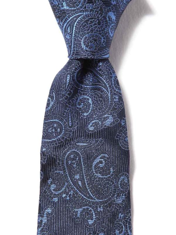 Torino All Over Navy Silk Tie