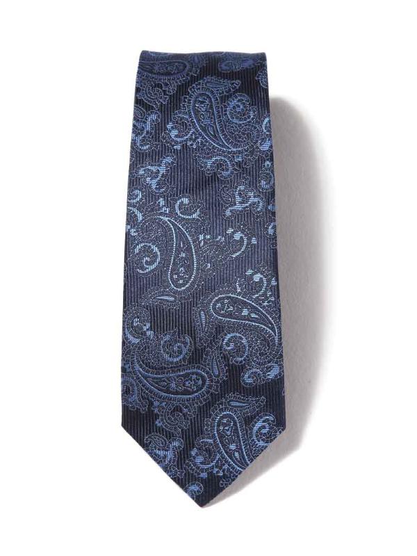 Torino All Over Navy Silk Tie