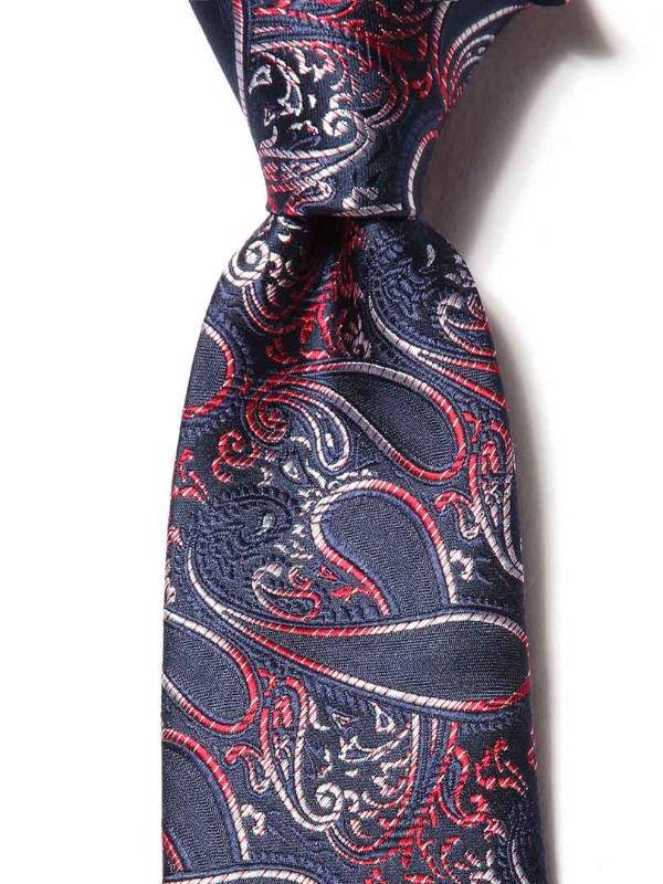 Torino All Over Navy Silk Tie