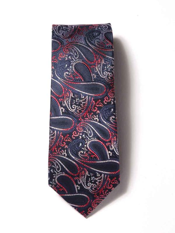 Torino All Over Navy Silk Tie