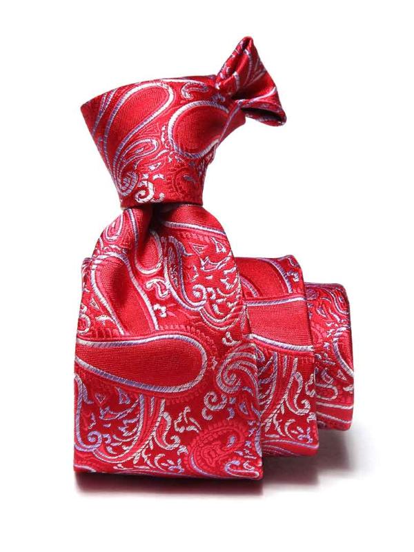 Torino All Over Dark Red Silk Tie